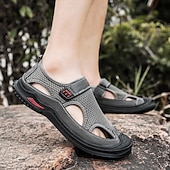 levne venkovní sandály-pánské sandály - umělá kůže - síťovina, trendy a pohodlné pro každodenní nošení a letní procházky