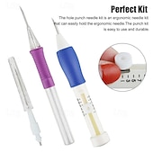 cheap Stress Relievers-DIY Punch Needle Magic Embroidery Pen Set Stitching Thread Tool Sewing Craft Kit