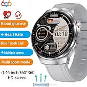 Χαμηλού Κόστους Smartwatch-696 V16 Εξυπνο ρολόι 1.46 inch Έξυπνο ρολόι Bluetooth ΗΚΓ + PPG Βηματόμετρο Υπενθύμιση Κλήσης Συμβατό με Android iOS Γυναικεία Άντρες Κλήσεις Hands-Free Υπενθύμιση Μηνύματος IP 67 Θήκη ρολογιού 48mm
