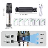 cheap Electric Mosquito Repellers-Portable Mosquito Repeller with Camping Light – Rechargeable Magnetic Mosquito Repellent Lamp for Fishing, Hiking, and Tents