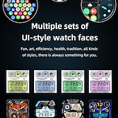 abordables Montres connectées-696 AW38 Montre Connectée Suivi de Fitness ECG PPG Rappel Appel Bluetooth Android iOS IP67 42mm 1.54