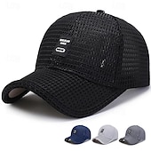 billige Baseballcaps for menn-Herre Baseballcaps Solhatt Trucker Hat Svart Blå polyester Netting Mote Fritid Gate Daglig عادي Justerbare Solkrem Pustende