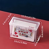 halpa Korujen ja kosmetiikan säilytys-läpinäkyvä muovikorttien säilytyslaatikko: ihanteellinen järjestäjä pelikorteille, henkilökorteille, pelikorteille, käyntikorteille ja muille