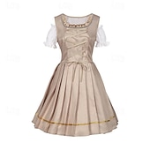 olcso Dirndl-Oktoberfest Dirndl Trachtenkleader Dirndl blúz Októberi fesztivál bajor Hagyományos stílus Hagyományos viselet ruha Meadows Női Hagyományos stílusú ruha Blúzok Ruha Kötény