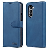 Недорогие Чехлы для Samsung-телефон Кейс для Назначение SSamsung Galaxy Z-образный сгиб 7 Z-сгиб 6 Z Fold 5 Z Fold 4 Z Fold 3 Кошелек для карт Полная защита тела Разъем для карты Защита от удара Ретро ПК Кожа PU