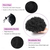 economico Code-Coda di cavallo con coulisse a sbuffo, extension corte sintetiche per capelli ricci e crespi, posticci raccolti per ragazze donne nere
