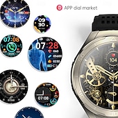 cheap Smartwatch-696 FD02 Smart Watch 1.46 inch Smartwatch Fitness Running Watch Bluetooth ECG+PPG Pedometer Call Reminder Compatible with Android iOS Women Men Hands-Free Calls Message Reminder IP 67 50mm Watch Case