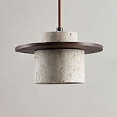 cheap Island Lights-Natural Stone Shade Pendant Light Japanese Wabi Sabi Hanging Lamp with E27 Base Bedside Restaurant Kitchen Aisle Bar Club Suspension Lamp