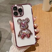 levne Pouzdra pro iPhone-telefon Carcasă Pro iPhone 15 Pro Max Plus iPhone 14 13 12 11 Pro Max Plus Zadní kryt Průhledné Nárazuvzdorné Medvěd TPU