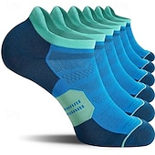 abordables calcetines de hombre-Hombre Paquete de 6 Paquetes múltiples Calcetín Calcetines hasta el Tibio Calcetines Cortos Calcetines para correr Calcetines informales Negro Blanco Color Bloque de color Deporte Diario Vacaciones