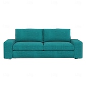 baratos Cobertura de Sofa-Capa de Sofá em Linho Sólido 2 Lugares 3 Lugares Com Estofamento de Algodão e Linho