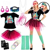 levne oblečení-Retro Disko 80. léta Úbory Doplňky Party Girl 80. let Dámské Karnevalový kostým předvečer Všech svatých Karneval Plesová maškaráda Večírek loučení se svobodou nevěsty Pride Parade Dospělé Taška Kostým