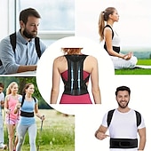 abordables Attelles et orthèses-1pc correcteur de posture unisexe-dos amélioré &amp; support d&#039;épaule - ajustement confortable et réglable pour un usage quotidien - soulagement des maux de dos &amp; améliore la posture
