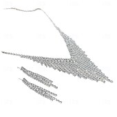 abordables Conjuntos de joyas-Los sistemas nupciales de la joyería 1 Legierung Pendientes Collare Mujer Elegante Bonito Geométrico Alegría Forma Geométrica Conjunto de joyas Para Fiesta