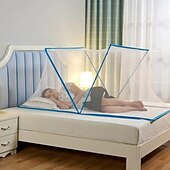 baratos Dossel e Cortinas de Cama-Dobrável portátil criptografado mosquiteiro adulto estudante dormitório mosquiteiro crianças único duplo portátil instalação-livre mosquiteiro capa