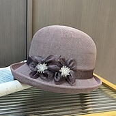 economico Fascinatori &amp; Cappelli-fascinators berretto Copricapo Acrilico / cotone Paglia Cappello a bombetta / cloche Cappelli da pescatore Cappello di paglia Informale Per eventi Elegante Vintage Con Con diamantini Piume Copricapo