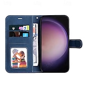 お買い得  サムスン用ケース-Samsung Galaxy S24 S23 S22 S21 S20 Ultra Plus FE A54 A34 A14 S25 Ultra用電話ケース財布型マグネット式フルボディ保護キックスタンド幾何学模様TPU PUレザー