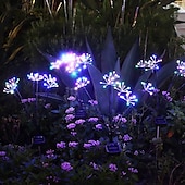 olcso Pathway Lights &amp; Lanterns-napelemes pálya gyep lámpák - vízálló lengő tűzijáték led lámpák, 120/240 ledek, kültéri kerti sétány tájlámpák villa udvari parkba 2/4db