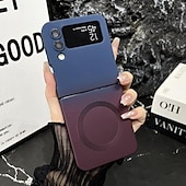 お買い得  サムスン用ケース-Samsung Galaxy Z Flip 6 Z Flip 5 Z Flip 4 Z Flip 3 用の電話ケース バックカバー ワイヤレス充電サポート ショックプルーフ カラーグラデーション TPU