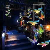 economico Luci paesaggistiche-campanello a vento solare, luci da giardino impermeabili che cambiano colore, decorazioni per le feste, campanelli a vento commemorativi, acchiappa-vento, decorazioni sospese per casa, giardino, patio, cortile, portico, 1 pz.