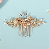abordables Coiffure de mariage-Peignes Coiffe Casque Strass Alliage Mariage cocktail Rétro Vintage Luxe Avec Strass Perle fausse Casque Couvre-chef