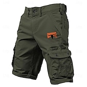 abordables shorts cargo estampados hombre-Hombre Bandera Pantalón Corto Cargo Media cintura Clásico Deporte 6 bolsillo Diseñador Ropa