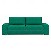 baratos Cobertura de Sofa-Capa de Sofá em Linho Sólido 2 Lugares 3 Lugares Com Estofamento de Algodão e Linho