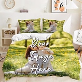 levne Personalizované textilie-Přizpůsobená tištěná souprava ložního prádla Nejlepší dárek k promoci Personalizovaný dárek Souprava povlečení Souprava přikrývek Přátelé rodina
