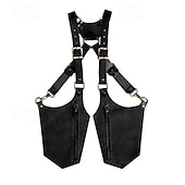 levne Domácí spotřební materiál-dvojitá taška v podpaží, vintage kožené pánské podvazky taška přes rameno outdoor crossbody kabelka na telefon s nastavitelnou kapsou na zip, univerzálně kompatibilní peněženka na obě strany
