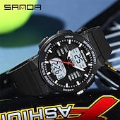 cheap Digital Watches-SANDA Men Digital Watch Fashion Casual Business Wristwatch Luminous Stopwatch Countdown Calendar TPU Watch
