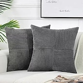 economico Tendenze cuscini-morbidi cuscini decorativi in velluto a coste a punto croce con decorazioni rustiche bohémien, morbide custodie quadrate per divano letto