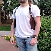 levne Domácí spotřební materiál-dvojitá taška v podpaží, vintage kožené pánské podvazky taška přes rameno outdoor crossbody kabelka na telefon s nastavitelnou kapsou na zip, univerzálně kompatibilní peněženka na obě strany