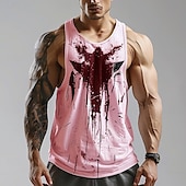 ieftine Tricouri sport și de sală-Bărbați Abstract Bluză Vest Top Sub Cămașă Fără manșon Tricou Tipărire 3D Stil Nautic Cămașă Modă Designer Ieșire Sală de Fitness Alb Roz Îmbujorat Albastru piscină Vară Primăvară Îmbrăcăminte S M L