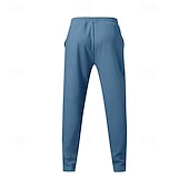economico Gamba Dritta-Per uomo Pantaloni della tuta Pantaloni A cordoncino Vita elastica Gamba dritta Liscio Comfort Sportivo Giornaliero Di tendenza Informale Verde militare Nero Media elasticità