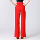 abordables Tenues de danse latine-Danse latine Danse de Salon Pantalon Châssis / rubans Couleur Pure Fantaisie Femme Utilisation Entraînement Taille haute Polyester