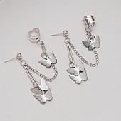 tanie Kolczyki-1 para Kolczyki drop Mankiet do uszu For Damskie Impreza / Wieczór Prezent Randka Stop Zwierzę