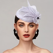 economico Fascinator-Fascinatori Copricapo Rete Cappello a Piatto Matrimonio Corsa di Cavalli Giornata delle Donne Con Copricapo Floreale Copricapo Abito per impressionare Vestito Giornata della Corsa