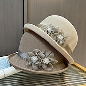 economico Fascinatori &amp; Cappelli-fascinators berretto Copricapo Acrilico / cotone Paglia Cappello a bombetta / cloche Cappelli da pescatore Cappello di paglia Informale Per eventi Elegante Vintage Con Con diamantini Piume Copricapo