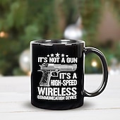 رخيصةأون أدوات المطبخ والطعام-إنه ليس مسدسًا، إنه كوب جهاز اتصال لاسلكي عالي السرعة - كوب قهوة مضحك لعشاق التكنولوجيا ومحبي الأجهزة