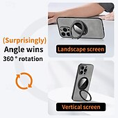 halpa iPhone-kotelot-puhelin Etui Käyttötarkoitus iPhone 16 15 14 Pro Max Plus 15 14 Pro Max 13 12 11 Pro Max Takakuori Tuella Tukee langatonta latausta Iskunkestävä TPU PU-nahka
