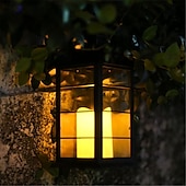 billiga Pathway Lights &amp; Lanterns-vintage sollykta - flimrande led hängande ljus, soldriven utomhuslykta i metall för trädgård, uteplats, gårdsinredning