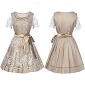 olcso Dirndl-Oktoberfest Dirndl Trachtenkleader Dirndl blúz Októberi fesztivál bajor Hagyományos stílus Hagyományos viselet ruha Meadows Női Hagyományos stílusú ruha Blúzok Ruha Kötény