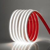preiswerte COB-Streifenlichter-Wasserdichter flexibler COB-LED-Streifen mit Schalter, Lichtstreifen für Pools, 220 V, EU-/UK-Netzstecker, 288 LEDs/m, hochdichter, selbstklebender COB-LED-Streifen, 1/2/3/4/5 m