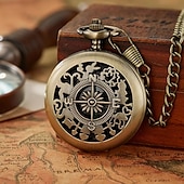 economico Accessori da campeggio-Orologio da tasca con bussola in stile vintage, attrezzatura essenziale per l&#039;alpinismo all&#039;aperto e le avventure di esplorazione