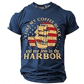 baratos Camisetas engraçadas para homens-Homens Gráfico Camiseta Manga Curta Camiseta Impressão 3D Gola Redonda Camisa Diário Designer Retro Vintage Esportes Feriado Para Noite Preto Azul Verde Primavera Verão Roupa S M L XL XXL XXXL