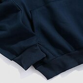 cheap Men&#039;s Custom Clothing-Men&#039;s Hoodie Custom Print Black White Hooded Letter Lace up Pocket Holiday Going out Streetwear Winter Spring &amp;  Fall Clothing Apparel Hoodies Sweatshirts Personalized custom made Long Sleeve