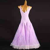abordables Tenues de danse de salon-Danse de Salon Robe Cristaux / Stras Femme Utilisation Usage quotidien Sans Manches Spandex Organza