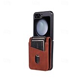 halpa Samsung-kotelot-puhelin Etui Käyttötarkoitus Samsung Galaxy Z-kääntö 7 Z Flip 6 Z Flip 5 Z Flip 4 Z Flip 3 Läppäkotelo Koko vartalon suoja Korttipaikka Iskunkestävä Retro PC PU-nahka