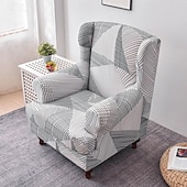preiswerte Sesselabdeckung &amp; Armless Chair Cover-weicher, elastischer Tigerbankbezug, Freizeithockerbezug, karierter Rundum-Sofastuhlbezug