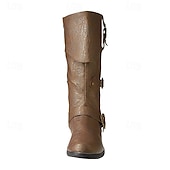 cheap Footwear-Retro Vintage Medieval Renaissance Shoes Flat Jazz Boots Ren Faire Pirate Viking Crusader Men&#039;s Celtic Pirate Halloween Carnival Masquerade LARP Ren Faire Adults Shoes